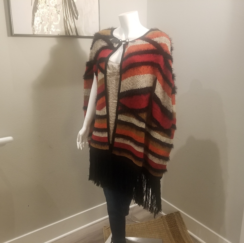 Vertigo Paris Fringe Sweater Cardigan.